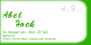 abel hock business card